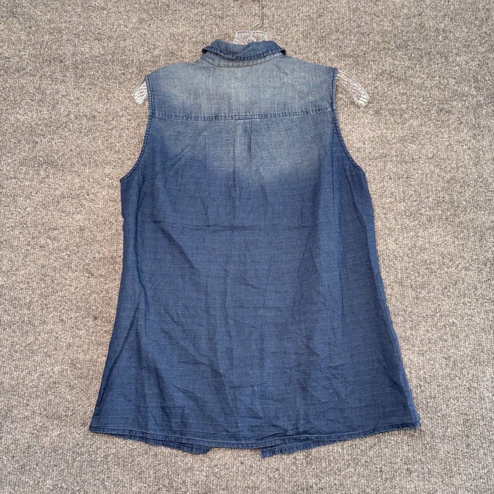 AG Goldschmied Women's SZ S‎ Ombré Chambray Denim Sleeveless Top NWOT - Picture 3 of 6